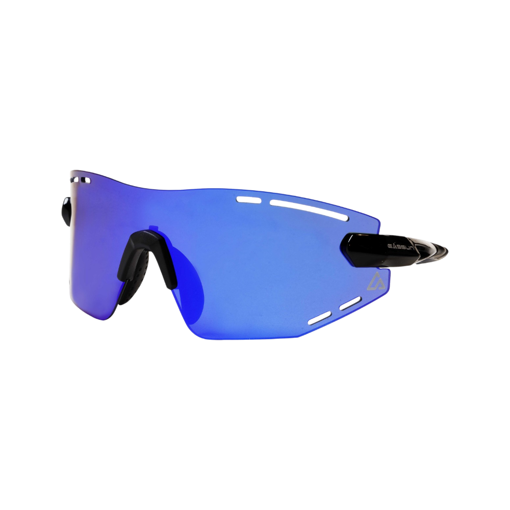 Gafas deportivas Eassun Armour en negro brillo/azul revo