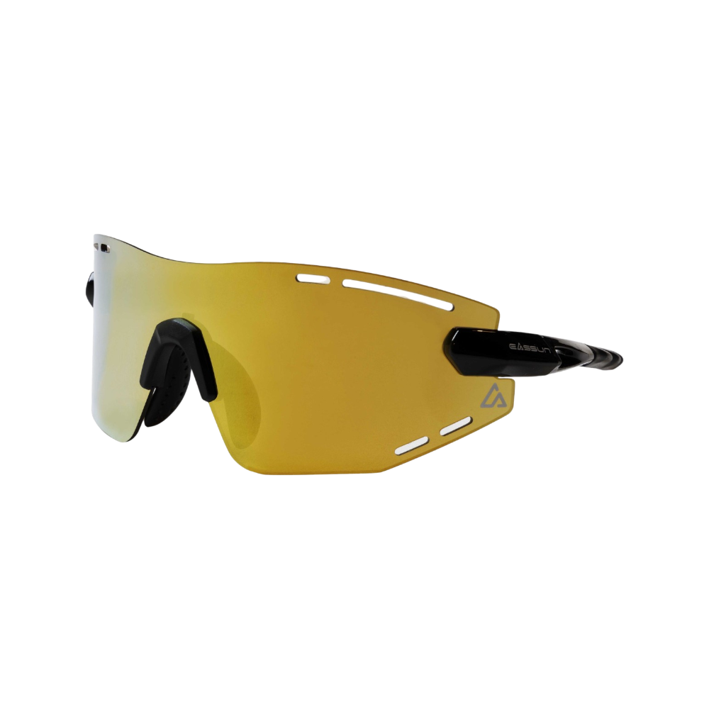 Gafas deportivas Eassun Armour en negro brillo/dorado