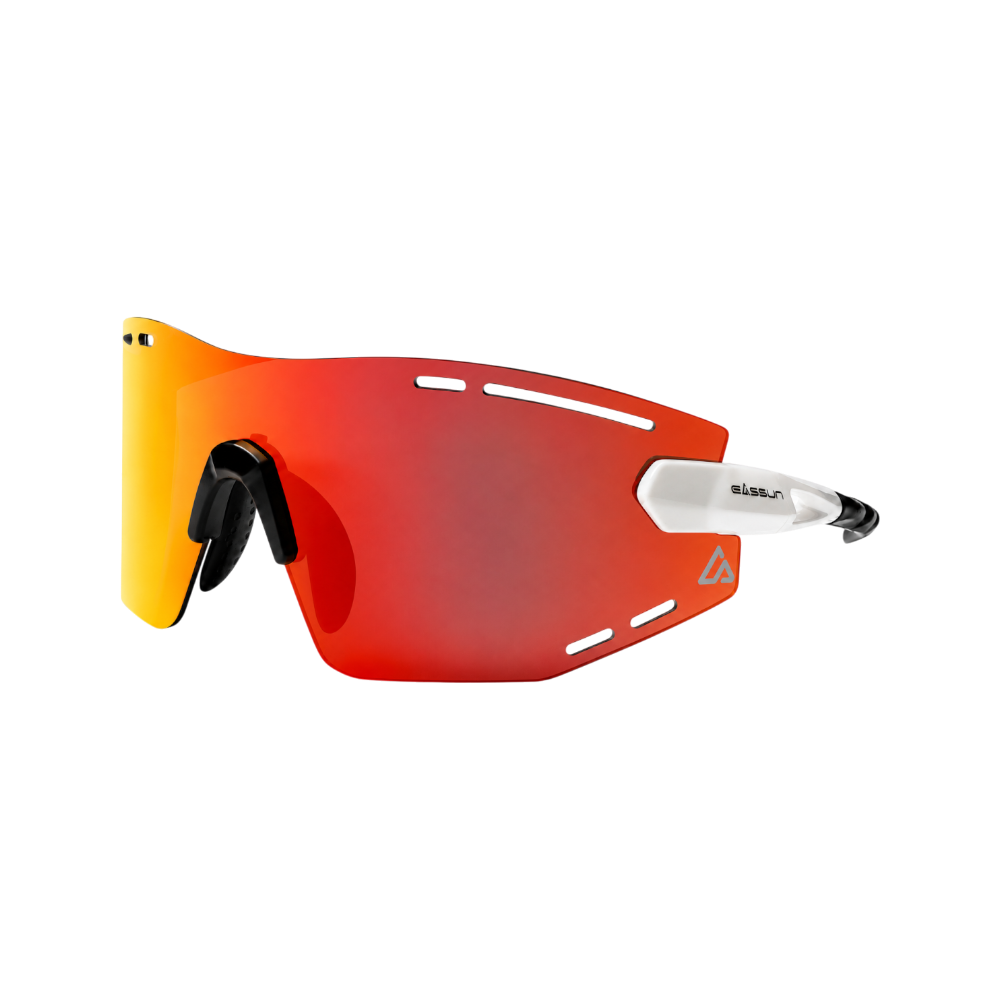 Gafas deportivas Eassun Armour en blanco brillo/rojo revo