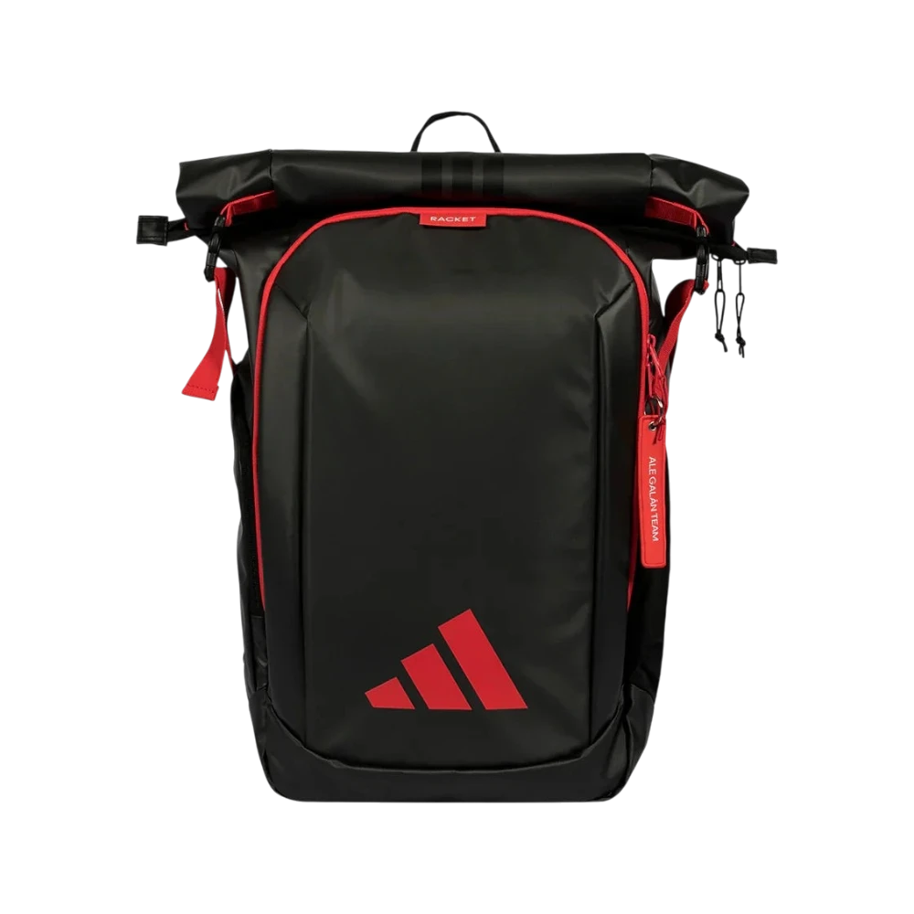 Mochila Adidas Multigame 2026 negro y rojo, vista principal