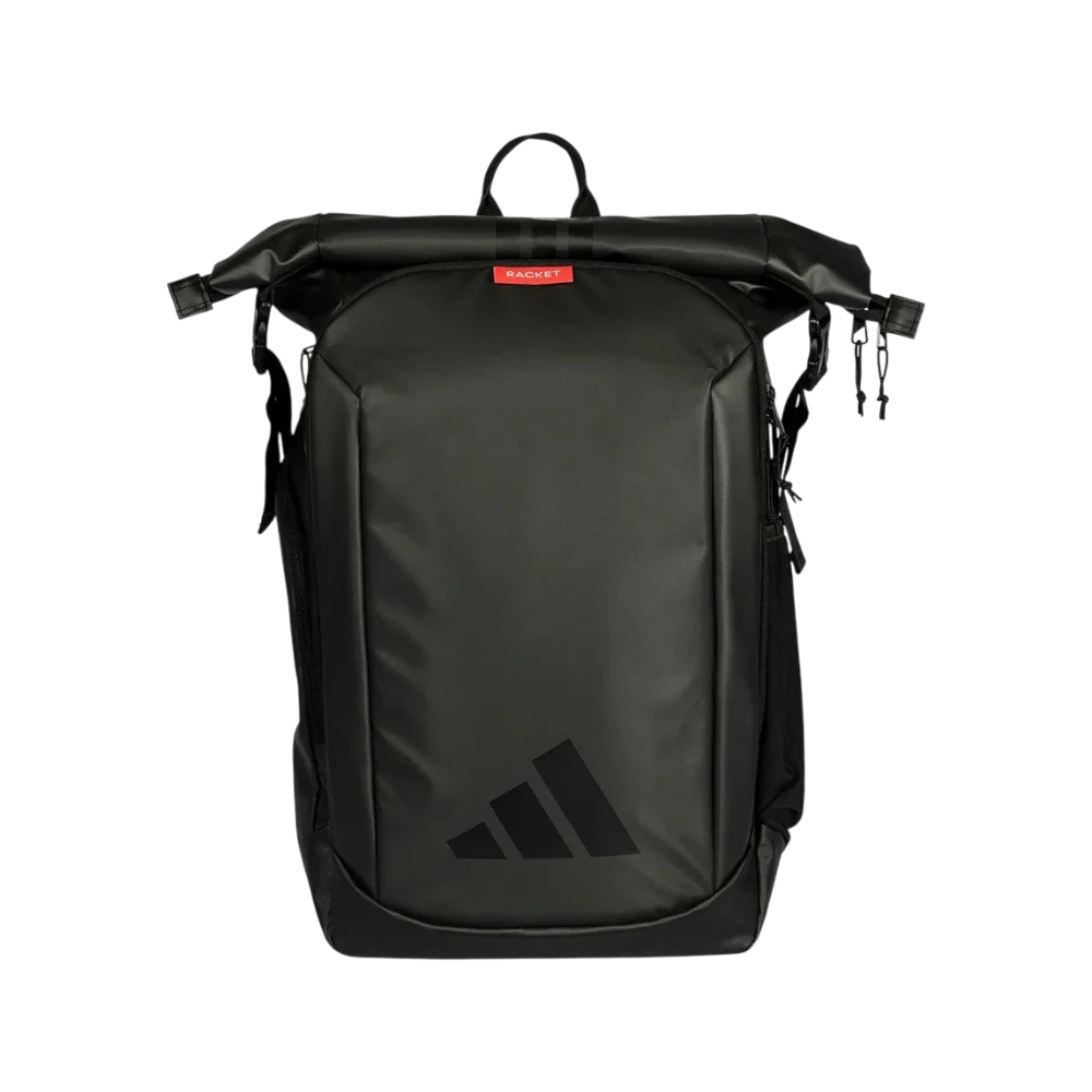 Mochila Adidas Multigame 2026 negro tonal Roll-Top, vista principal