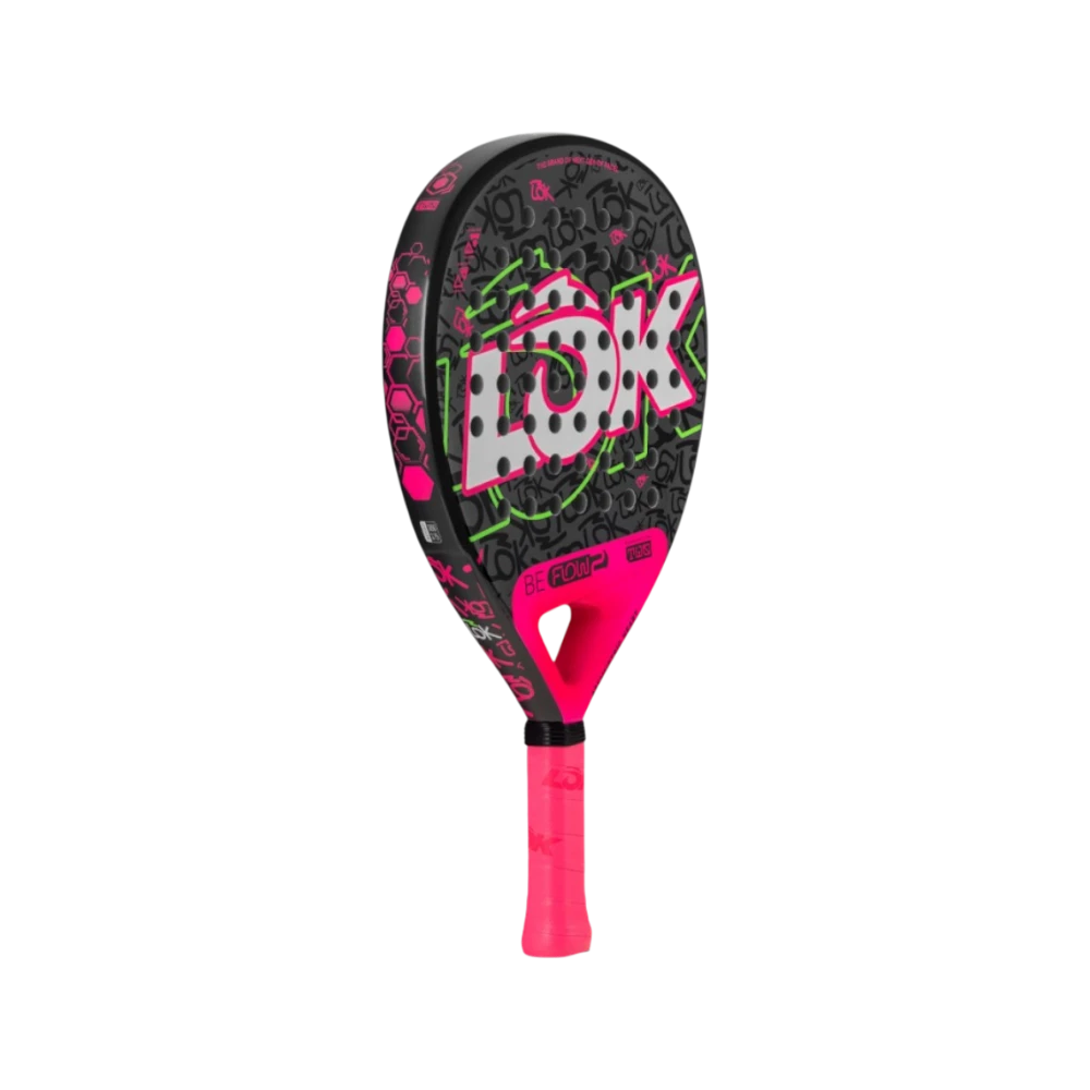 Pala de pádel Be Flow Pink Gen 2, vista inclinada