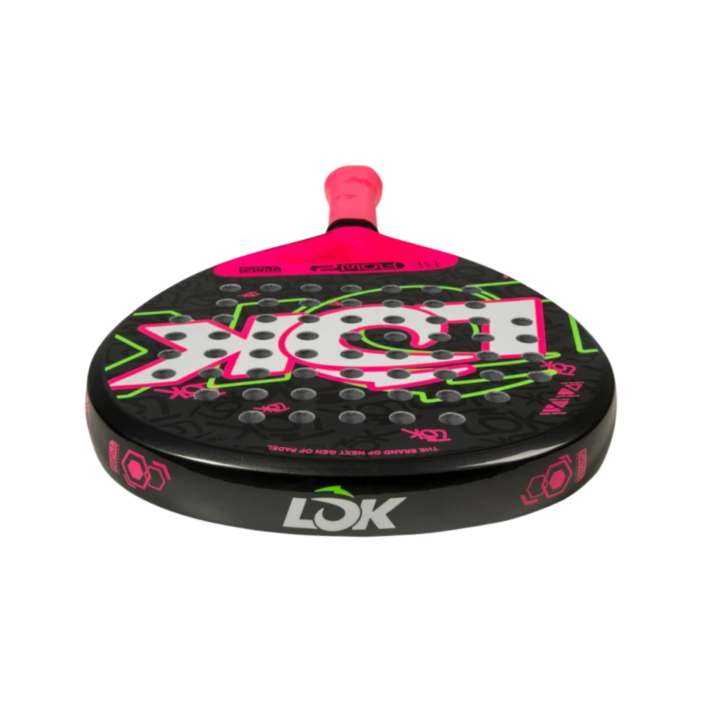 Pala de pádel Be Flow Pink Gen 2, vista frontal de la cara