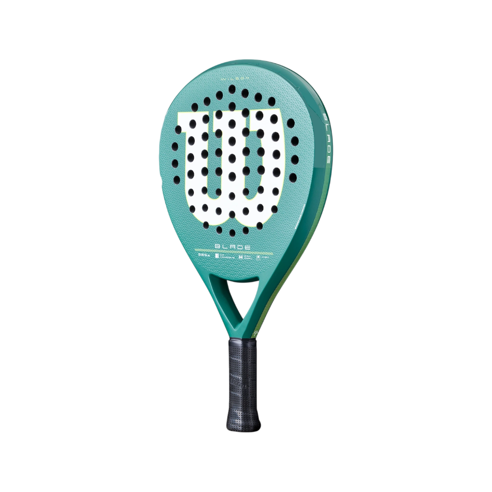 Pala Wilson Blade V4 Verde 2026 — vista inclinada