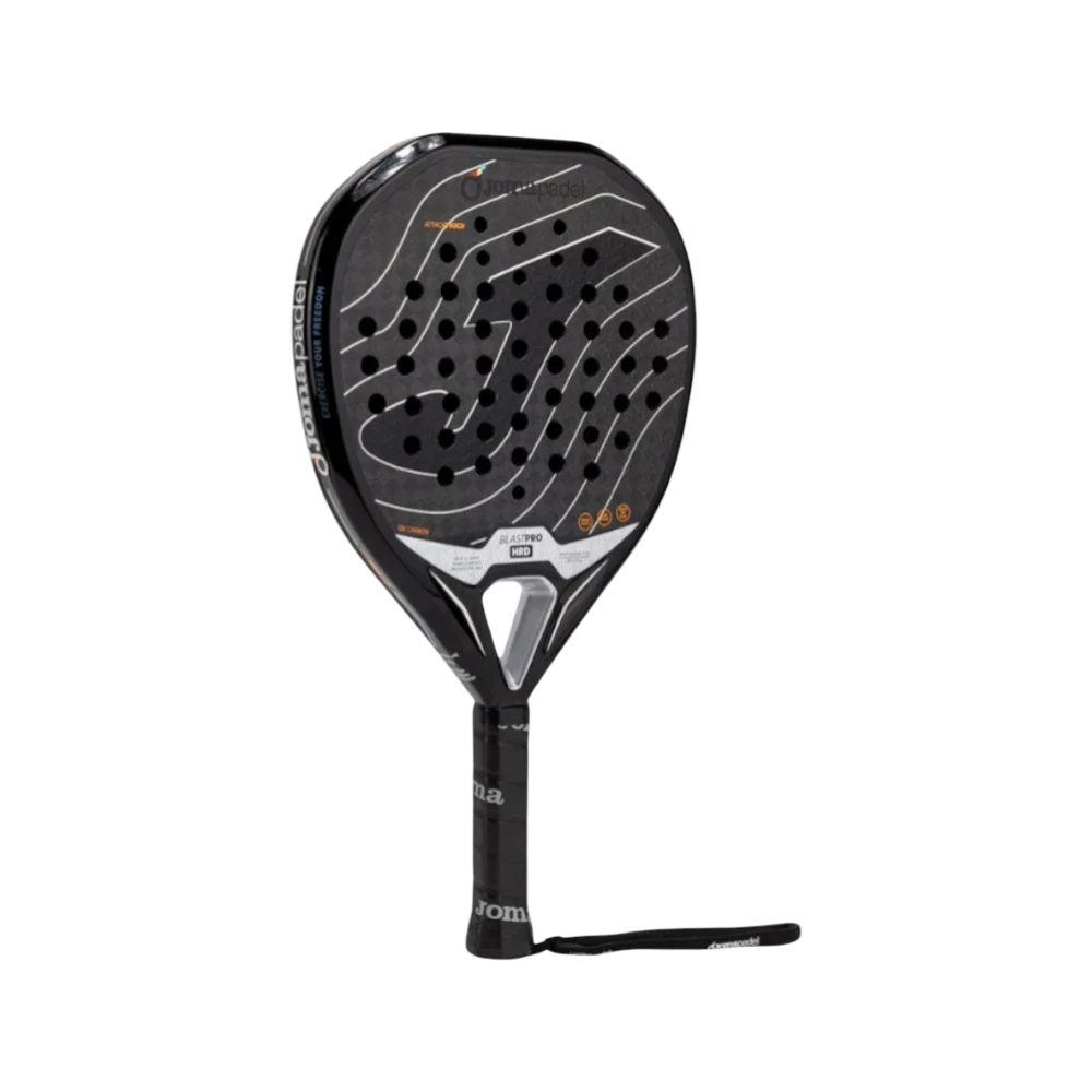 Pala de pádel Blast Pro HRD negro y gris, vista inclinada