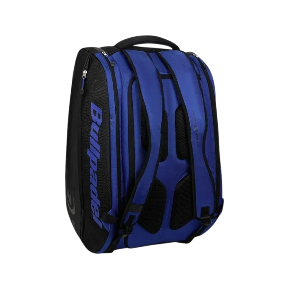 Paletero Bullpadel Vertex Geo Premier 2026 negro y azul, vista 2
