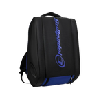 Paletero Bullpadel Vertex Geo Premier 2026 negro y azul, vista 3