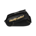 Paletero Bullpadel Flow 2026 negro y dorado, vista principal