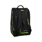 Paletero Bullpadel Advance 2026 negro y verde lima, vista 2