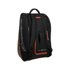 Paletero Bullpadel Advance 2026 negro y naranja, vista 2