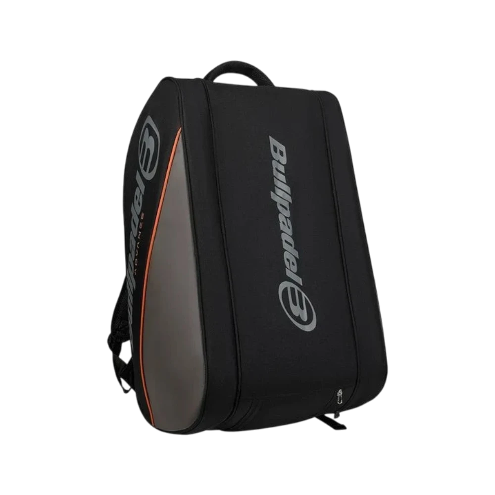 Paletero Bullpadel Advance 2026 negro y naranja, vista 3