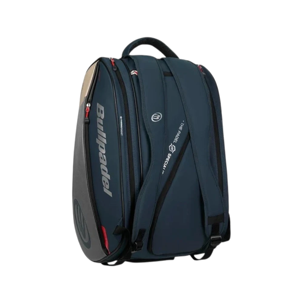 Paletero Bullpadel Neuron 2026 azul marino y gris, vista 2