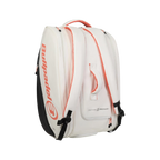 Paletero Bullpadel Elite 2026 blanco y naranja, vista 3