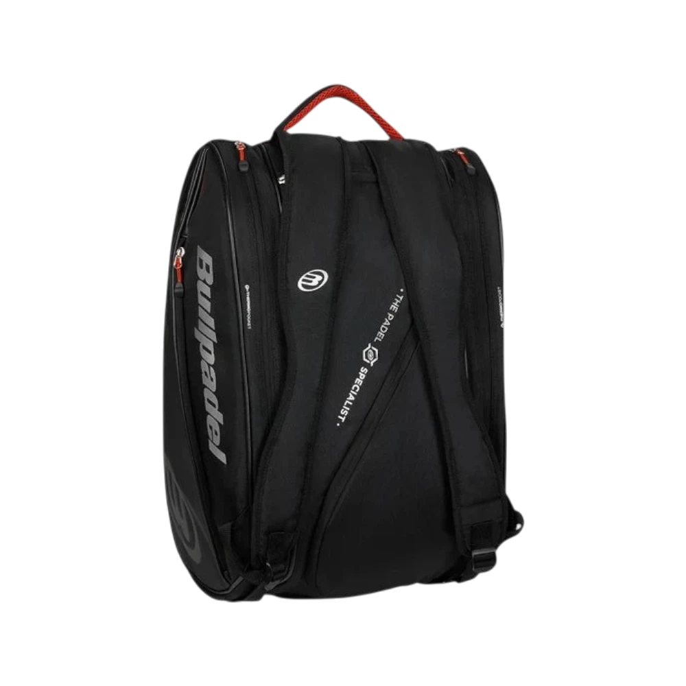 Paletero Bullpadel Neuron Premier 2026 negro y rojo, vista 2