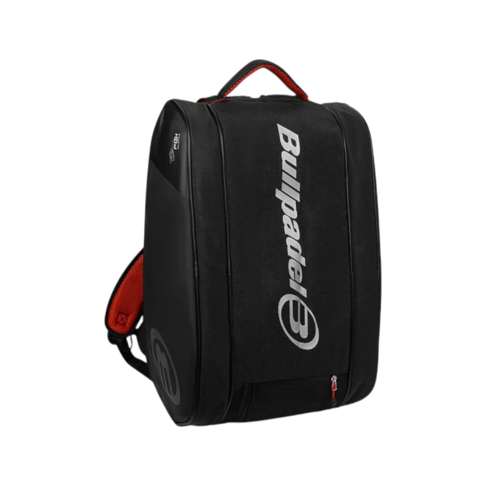 Paletero Bullpadel Neuron Premier 2026 negro y rojo, vista 3