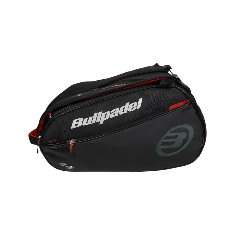 Paletero Bullpadel Neuron Premier 2026 negro y rojo, vista principal