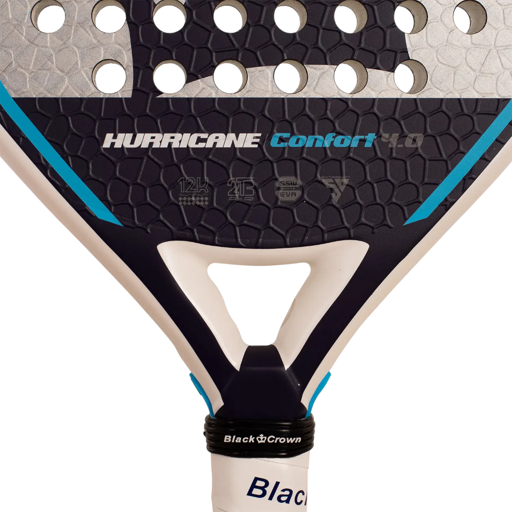 Pala Black Crown Hurricane Comfort 4.0 — detalle del corazón
