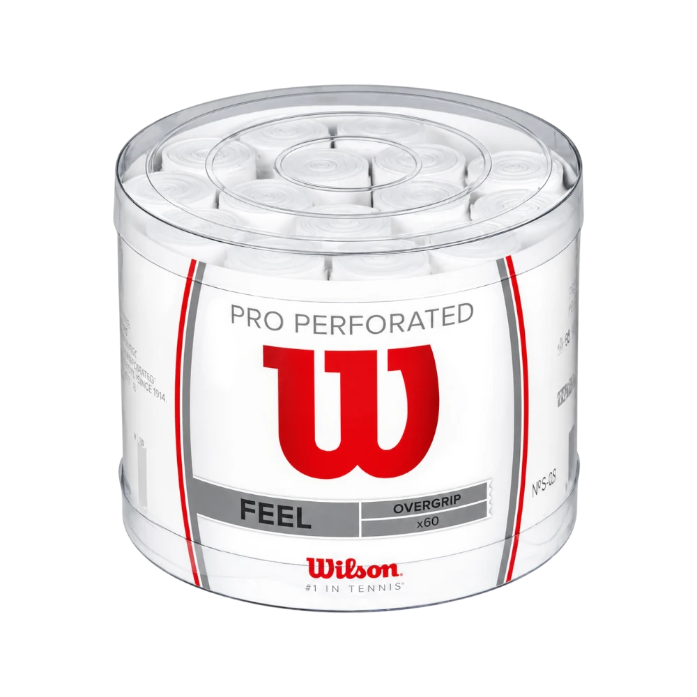Caja 60 Overgrips Wilson Pro Perforado, vista principal