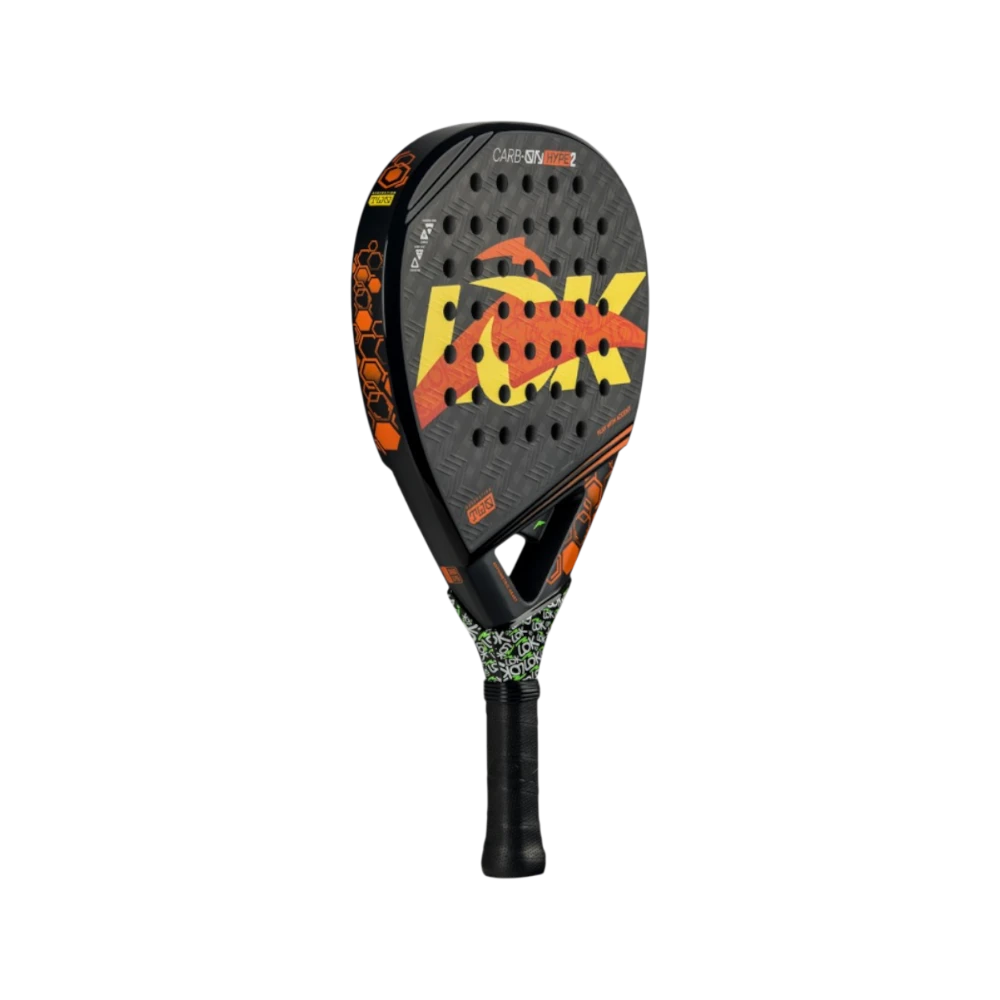 Pala de pádel Carbon Hype Gen 2, vista inclinada