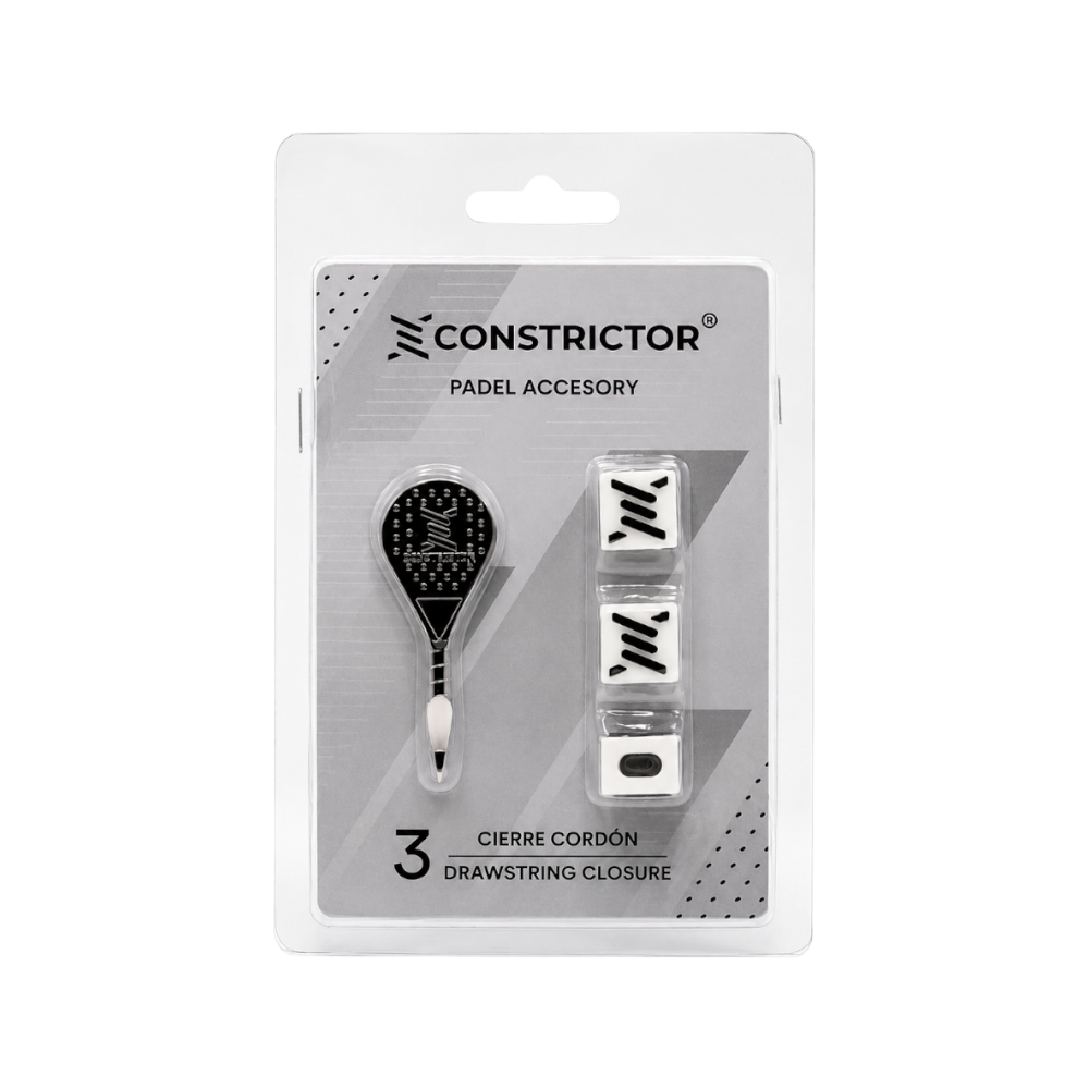 Cierre de cordón constrictor para pala de pádel blanco talla M