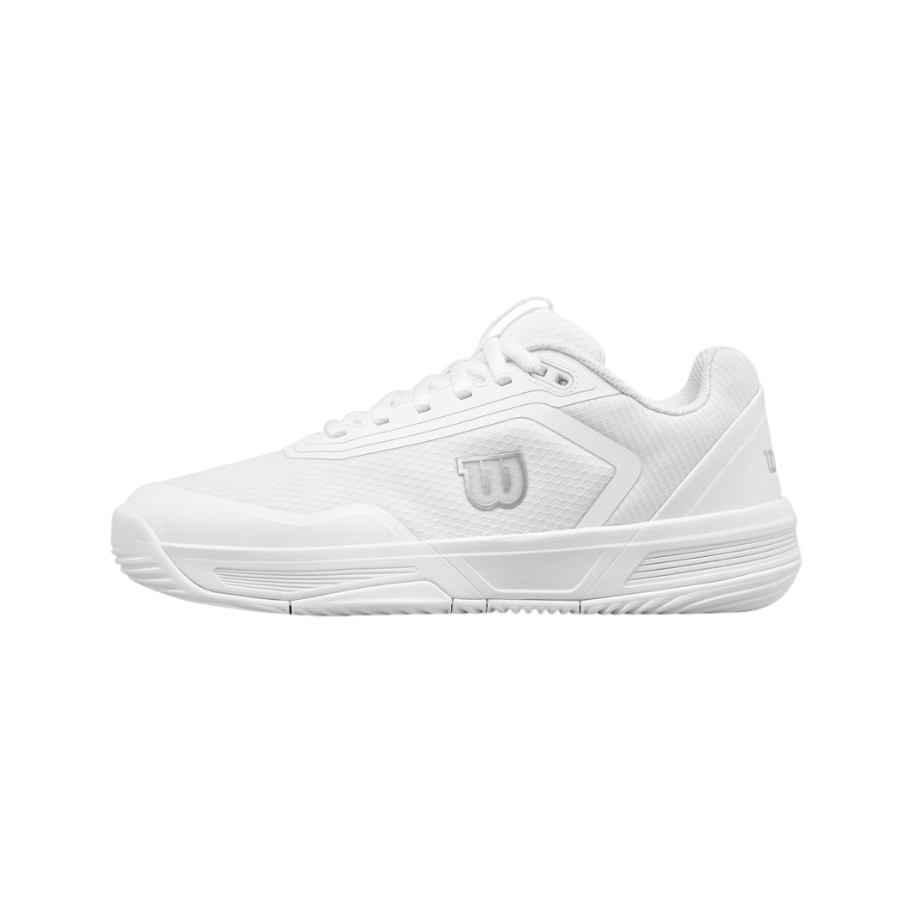 Zapatillas de pádel Wilson Courtglide de mujer en blanco/plata