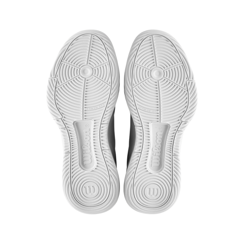Zapatillas de pádel Wilson Courtglide de mujer en blanco/plata, detalle de la suela