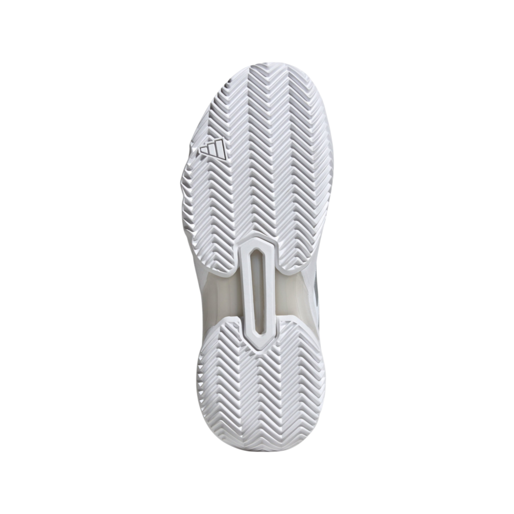 Zapatillas de pádel Adidas Courtjam Control 3 de mujer en blanco, detalle de la suela