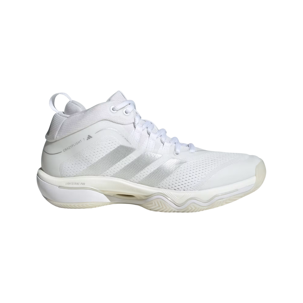 Zapatillas Adidas Crazyflight 7 Mujer Blanco — vista lateral