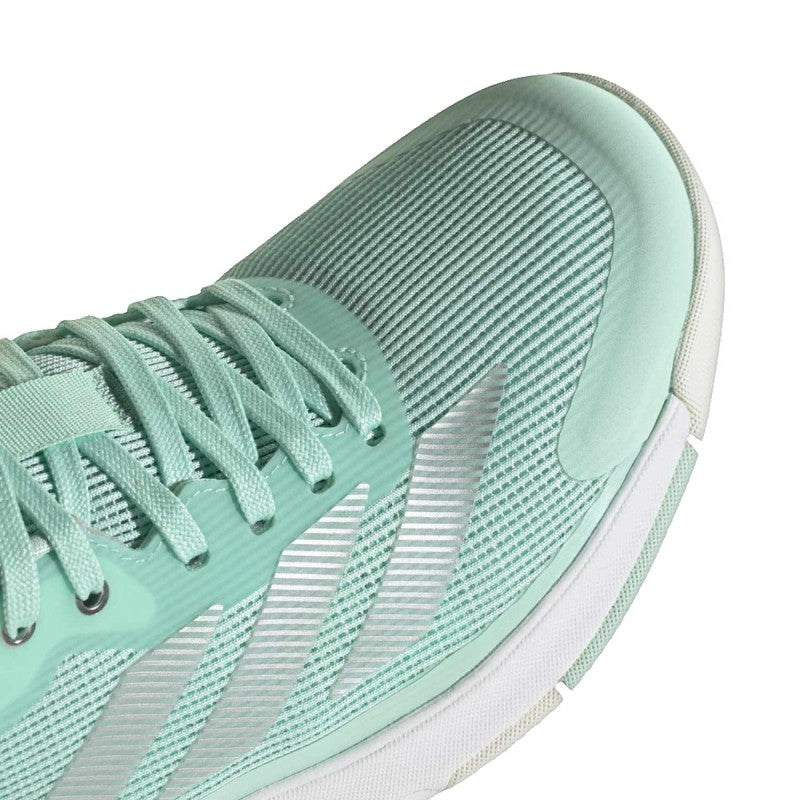 Zapatillas de pádel Adidas Crazyquick LS de mujer en menta, detalle del empeine