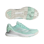 Zapatillas de pádel Adidas Crazyquick LS de mujer en menta, vista lateral y suela