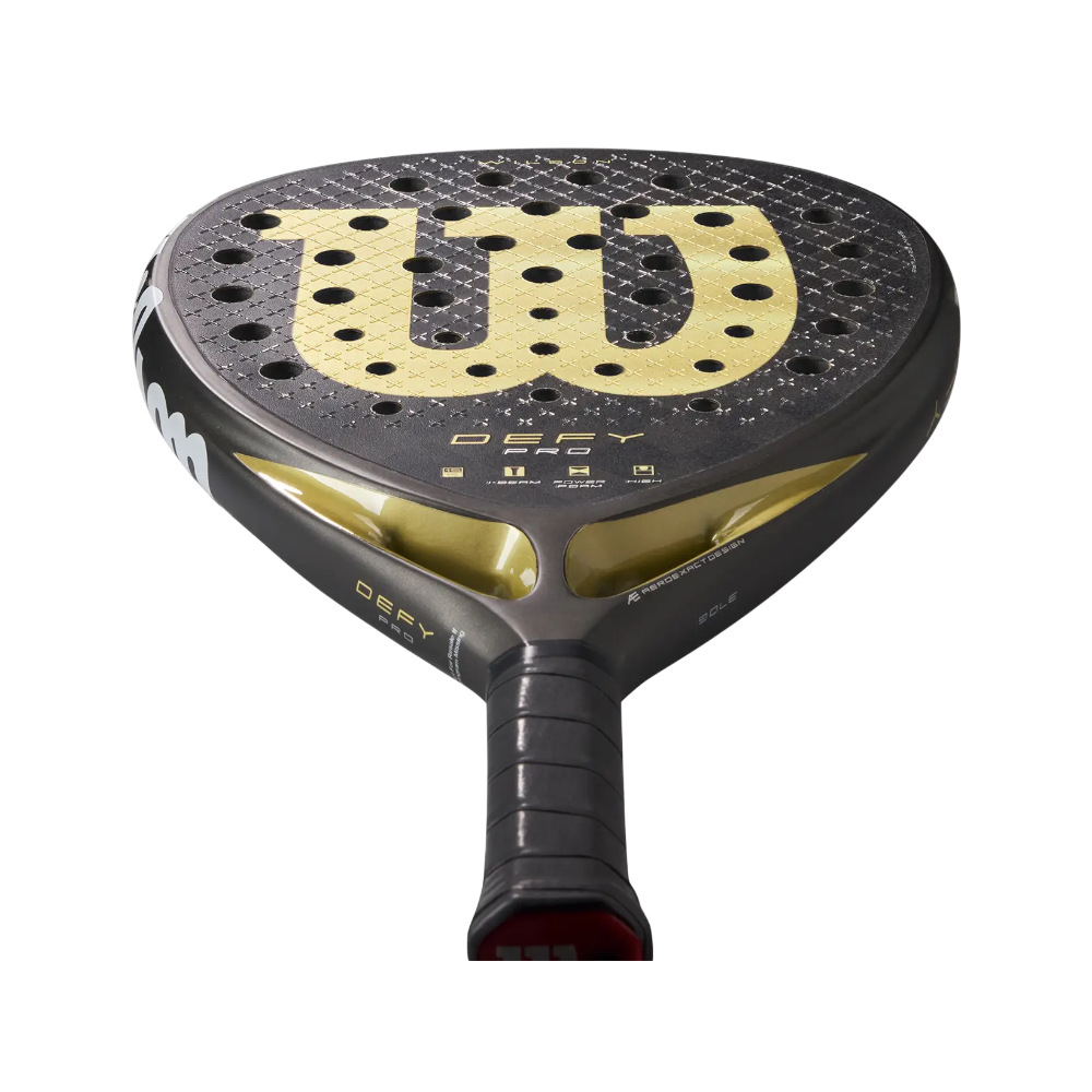 Pala de pádel Wilson Defy Pro V1, vista frontal de la cara