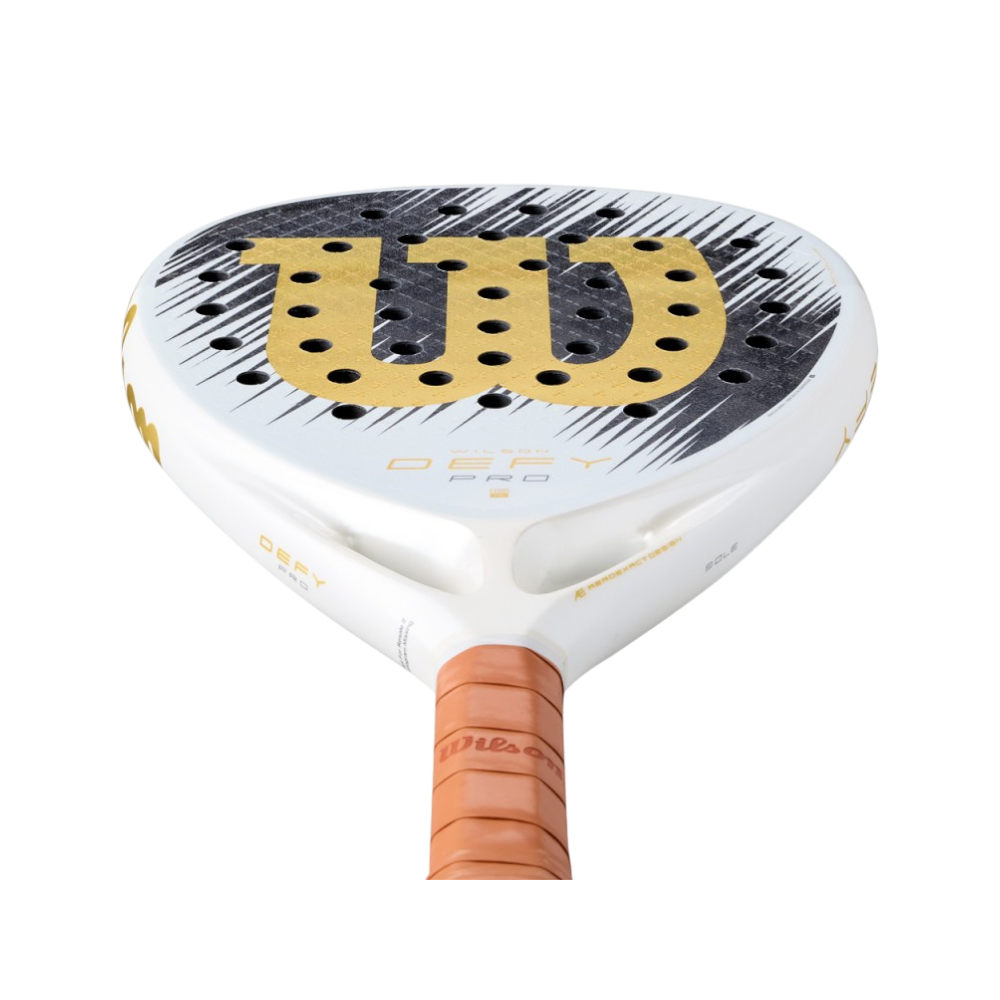 Pala de pádel Wilson Defy Pro V1 SE, vista frontal de la cara