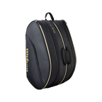 Paletero de pádel Wilson Defy V1 en negro/dorado, otra vista