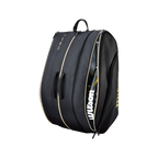 Paletero de pádel Wilson Defy V1 en negro/dorado, vista adicional