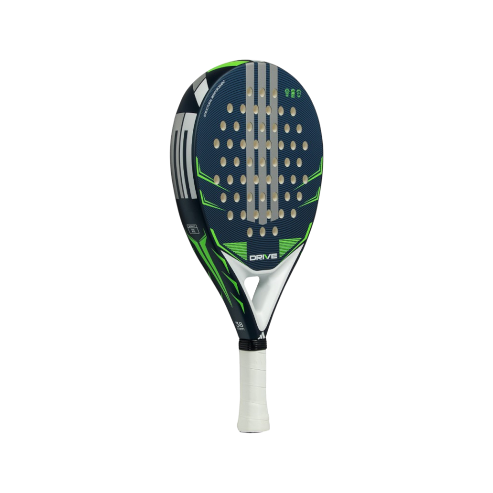 Pala de pádel Adidas Drive Blue 2026, vista inclinada