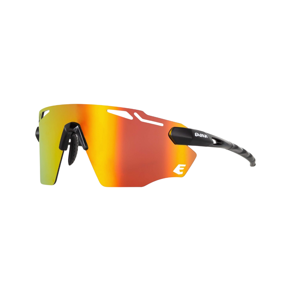 Gafas deportivas Eassun Fartlek en negro mate/rojo revo