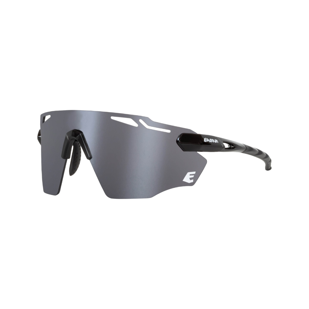 Gafas deportivas Eassun Fartlek en negro brillo/humo plata
