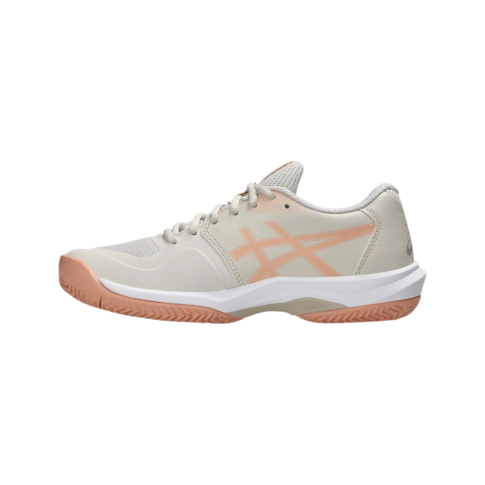 Zapatillas de pádel Asics Game FF Clay/OC de mujer en beige/coral, vista lateral interior