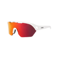 Gafas deportivas Eassun Glen en blanco mate/rojo revo