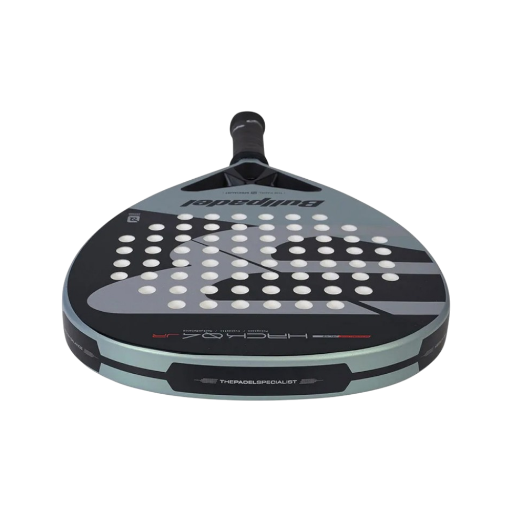 Pala de pádel Bullpadel Hack JR 26, vista frontal de la cara