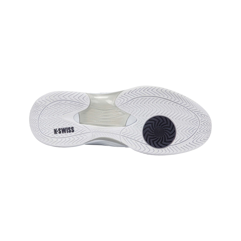 Zapatillas de pádel K-Swiss Hypercourt Express 3 Clay de hombre en blanco, detalle de la suela