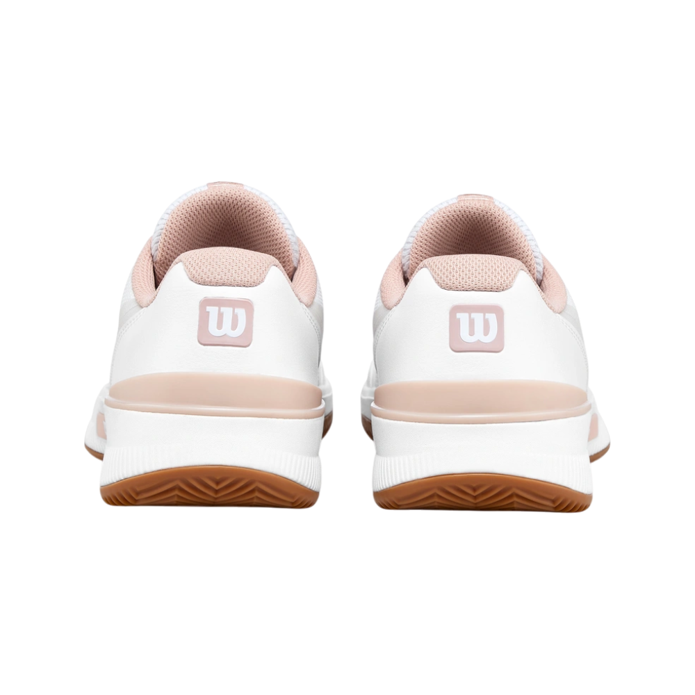 Zapatillas de Pádel Wilson Intrigue Pro Clay Mujer Blanco/Beige — vista trasera del par