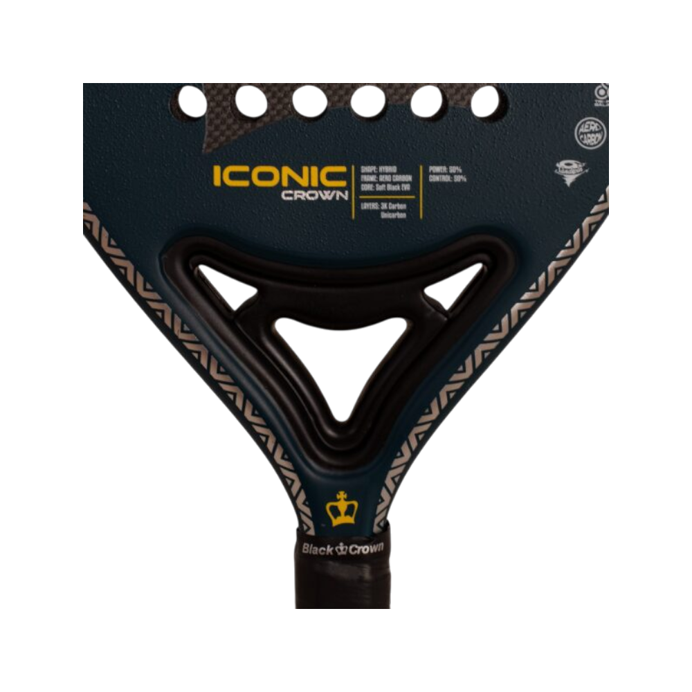 Pala de pádel Iconic Crown, detalle de la cara