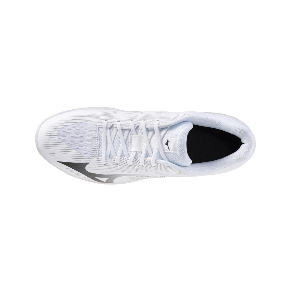 Zapatillas Mizuno Lightning Select Hombre Blanco/Negro — vista superior