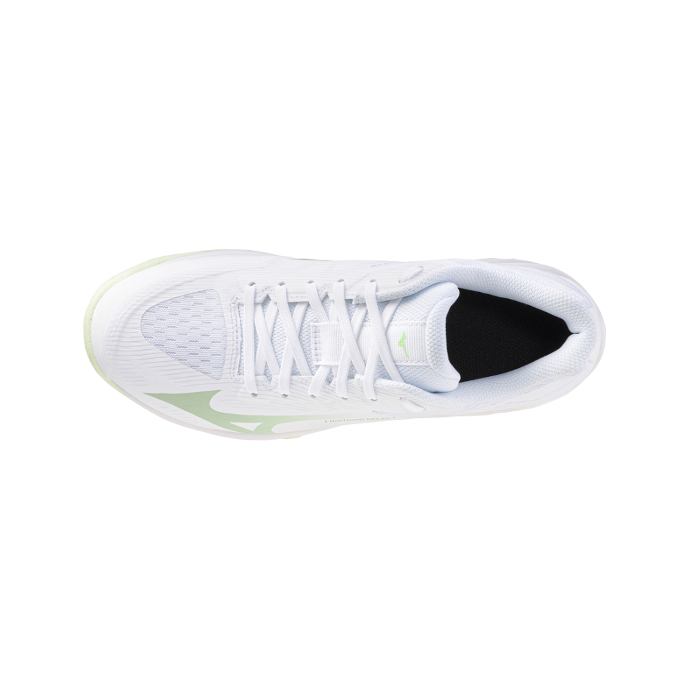 Zapatillas Mizuno Lightning Select Mujer Blanco/Aqua — vista superior