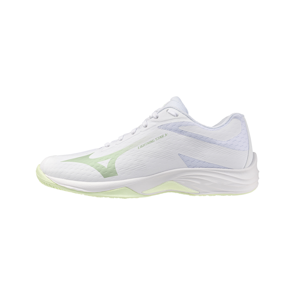 Zapatillas Mizuno Lightning Star Junior Blanco/Aqua — vista lateral