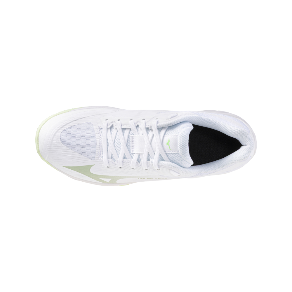 Zapatillas Mizuno Lightning Star Junior Blanco/Aqua — vista superior