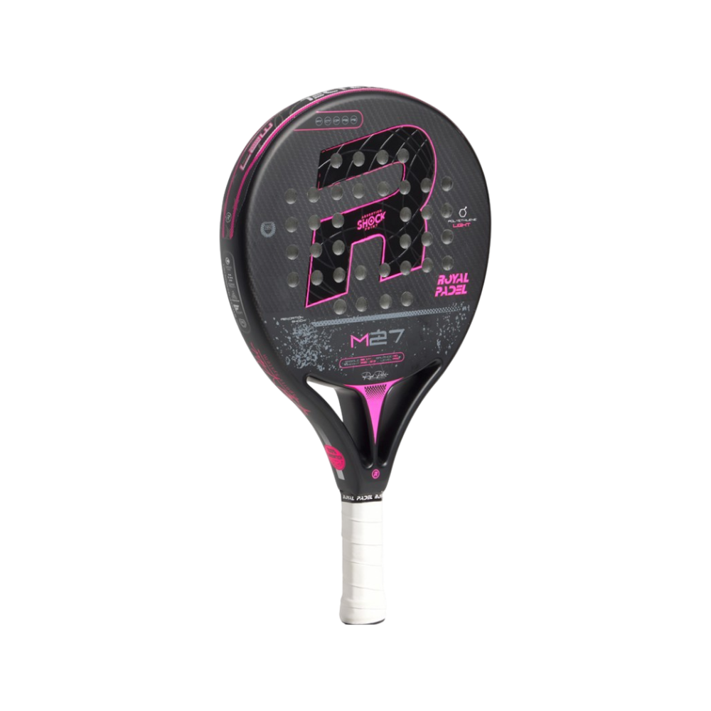 Pala de pádel M27 Light 2026, vista inclinada