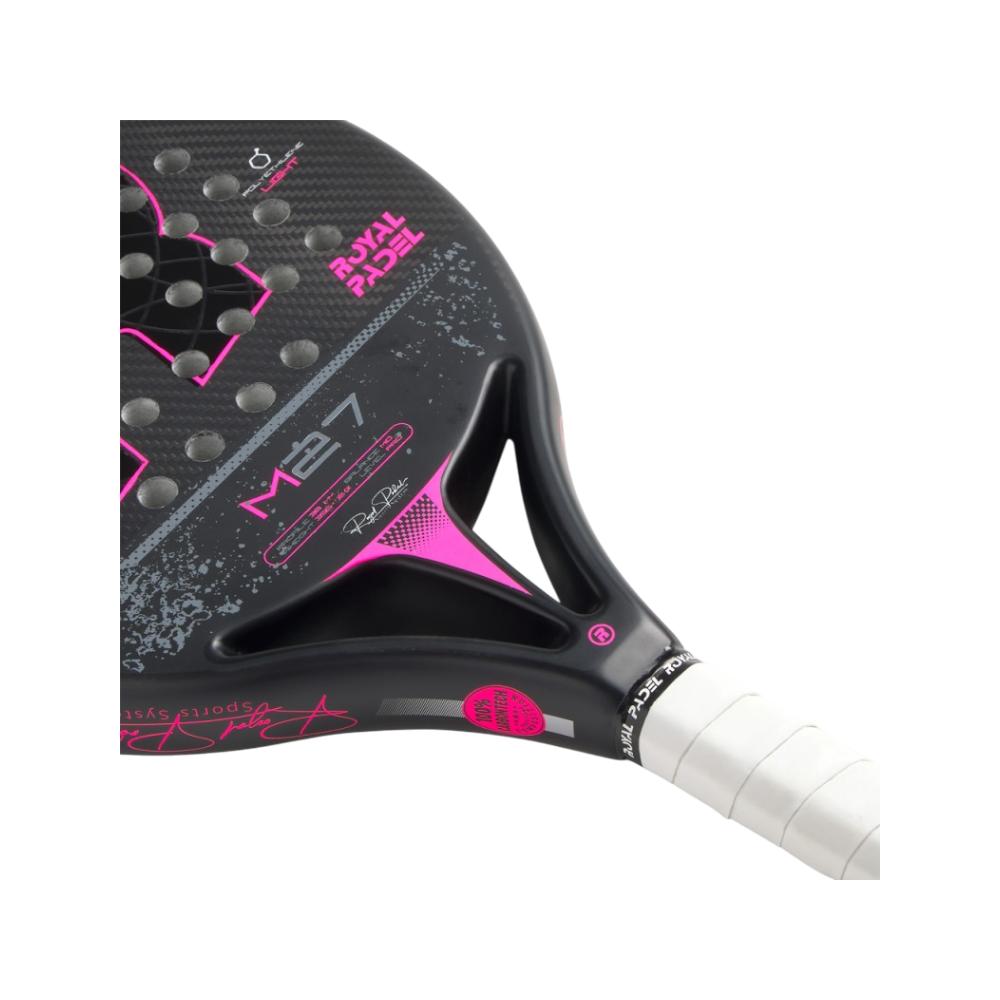 Pala de pádel M27 Light 2026, vista frontal de la cara