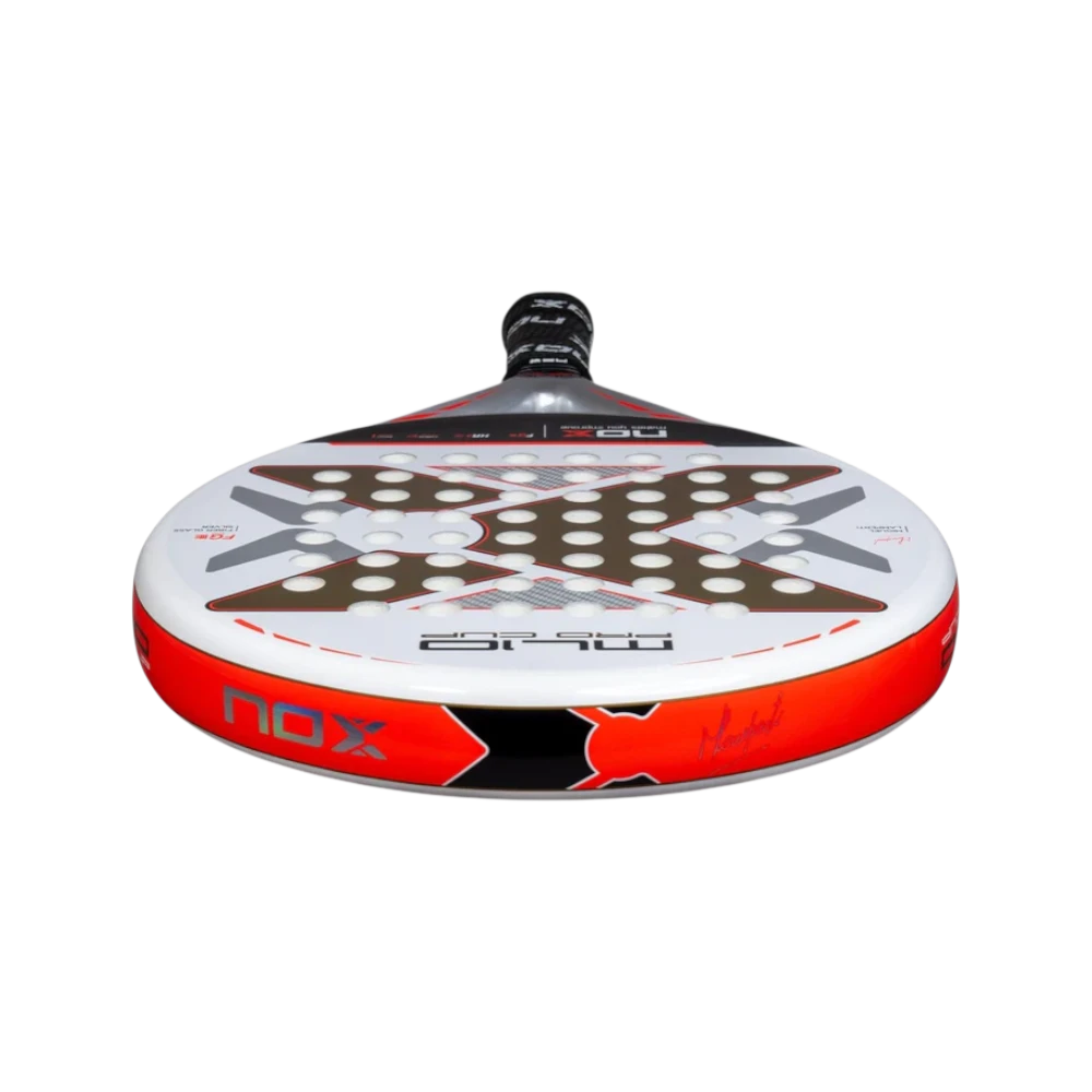 Pala de pádel Nox ML10 Pro Cup Coorp by Miguel Lamperti, vista frontal de la cara